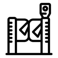 Automatic ticket gate allowing access to public transport or event venue vector