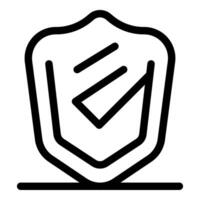 Secure shield protecting valuable data with check mark symbol for reliability and trust vector
