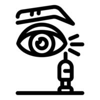 Laser eye surgery correcting vision with advanced technology vector
