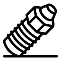 Plumbing fitting lying on a surface, close up view of threaded connector vector
