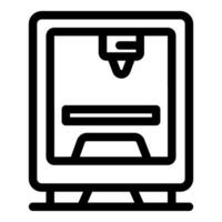 3d printer machine printing a prototype object using modern technology vector