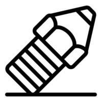 Short pencil writing on surface with graphite tip vector