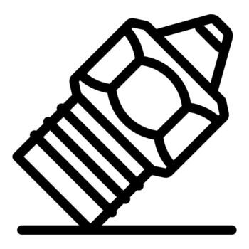 plomería accesorio conectando tubo con roscado final acostado en superficie vector