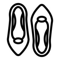 Pair of pointed women's shoes icon representing fashion and style vector