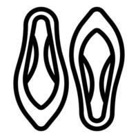 Flip flops icon representing summer vacation and relaxation vector