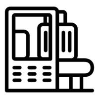 Card terminal processing payment with nfc technology vector