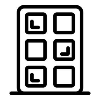 Elevator panel displaying floor buttons and up and down arrows vector