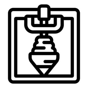 Cnc milling tool operating inside a machine vector