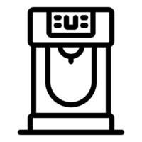 Electric vehicle charging station displaying watts consumption vector