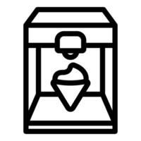 3d printer creating conical object, innovative additive manufacturing technology vector