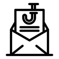 Job application letter being sent in envelope icon vector