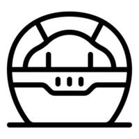 Futuristic helmet protecting head with advanced technology vector