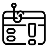 Phishing stealing private data from credit card with hook vector