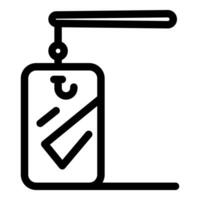 Public transport card hanging showing validation check mark icon vector