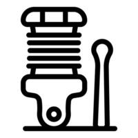 Replacing coil spring with new one using special tool vector