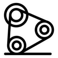 Timing belt rotating and generating motion for engine synchronization vector