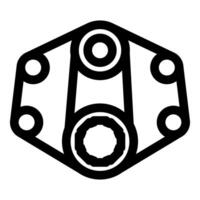 Timing belt kit ensuring smooth engine operation and preventing costly repairs vector