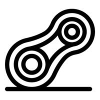 Bike chain link connecting symbolising strength and reliability vector