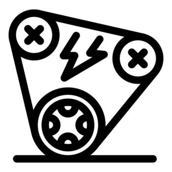 Hybrid car engine experiencing problems with the electrical system vector