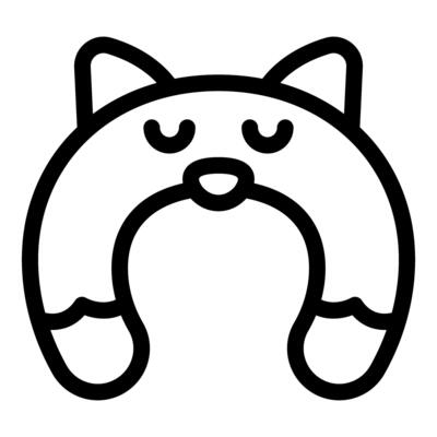 Cute fox shaped travel pillow for comfortable sleeping