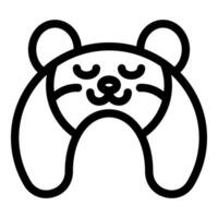 Cute hamster closing its eyes and smiling, a minimalist and adorable illustration vector