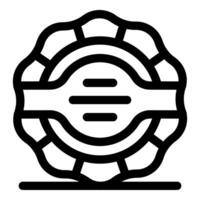 Round label with text space representing quality product guarantee vector