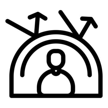 empresario enfoque en múltiple metas y objetivos simultaneamente vector