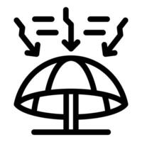 Force field protecting earth from impacts and radiation, ensuring safety and security vector