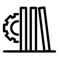 Gear pushing domino effect, causing chain reaction and business crisis vector