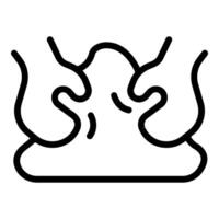 Hands kneading dough, baking bread and making pizza, bakery icon vector