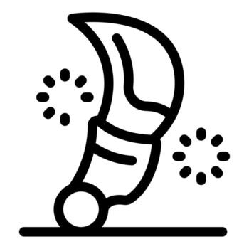 Karambit knife rotating and creating sparks on surface vector