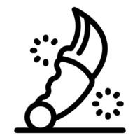 Karambit knife striking with force and precision vector
