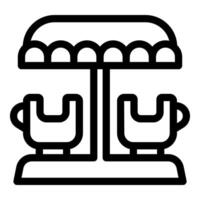 Swing ride with canopy offering exciting entertainment at amusement park vector