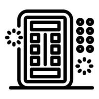 Electronic combination safe protecting valuables with light and sound signals vector