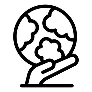 mano participación tierra con nube informática símbolo, proteger global datos y redes vector