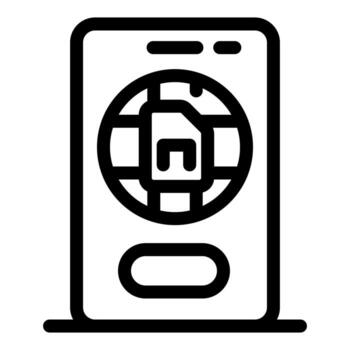 Global sim card connecting the world through mobile technology vector