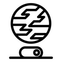 Hologram of planet with futuristic technology displaying abstract lines and shapes vector