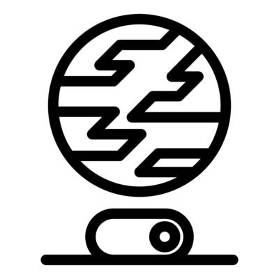 Hologram of planet with futuristic technology displaying abstract lines and shapes