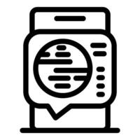 Smart device displaying global communication statistics with speech bubble vector