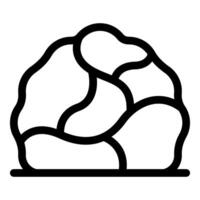 Round bush growing on the ground vector
