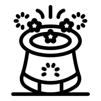 Magic hat with appearing stars and sparkles creating a festive atmosphere vector