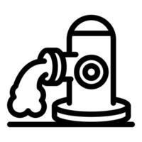 Fire hydrant gushing water for emergency firefighting response vector