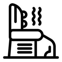 Modern steam sauna generating relaxing heat waves vector