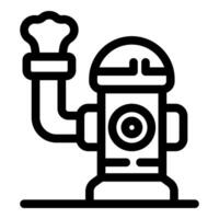 Fire hydrant releasing water with force, a symbol of firefighting and safety vector