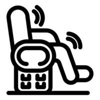 Massage chair relaxing body with wireless technology vector