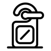 Door hanger sign showing do not disturb status for hotel room privacy vector