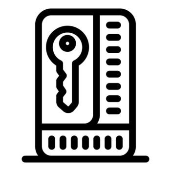 Key protecting server room with strong firewall and encryption vector