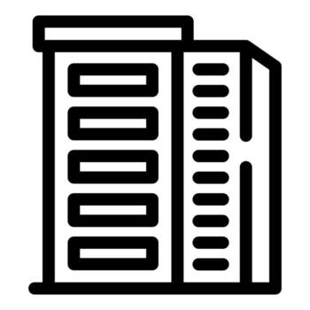 Modern building with rectangular windows representing urban architecture vector