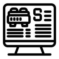 Online train ticket booking platform showing schedule and seat selection vector