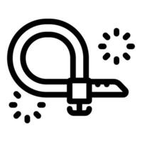 Caliper measuring tool with circular shape and sprinkler system icon vector